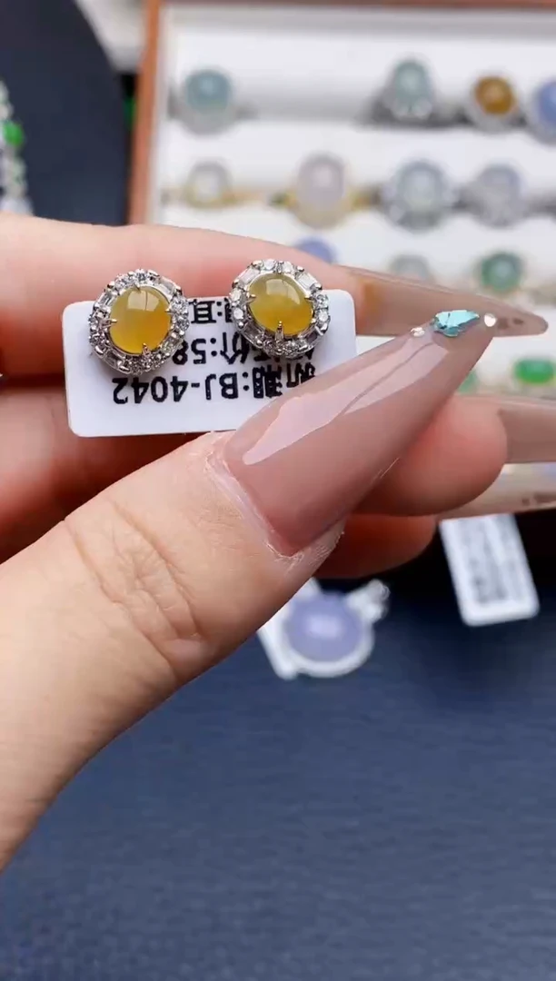 银S925镶嵌戒指翡翠2092