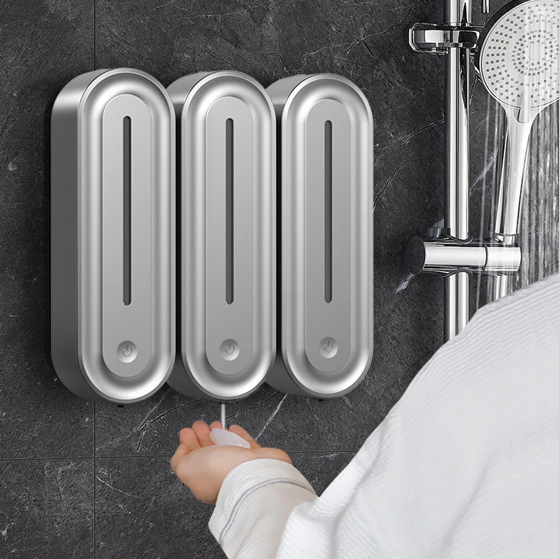 洗发水沐浴露容器挂墙挤压器洗洁精自动感应器洗手液泡沫器壁挂