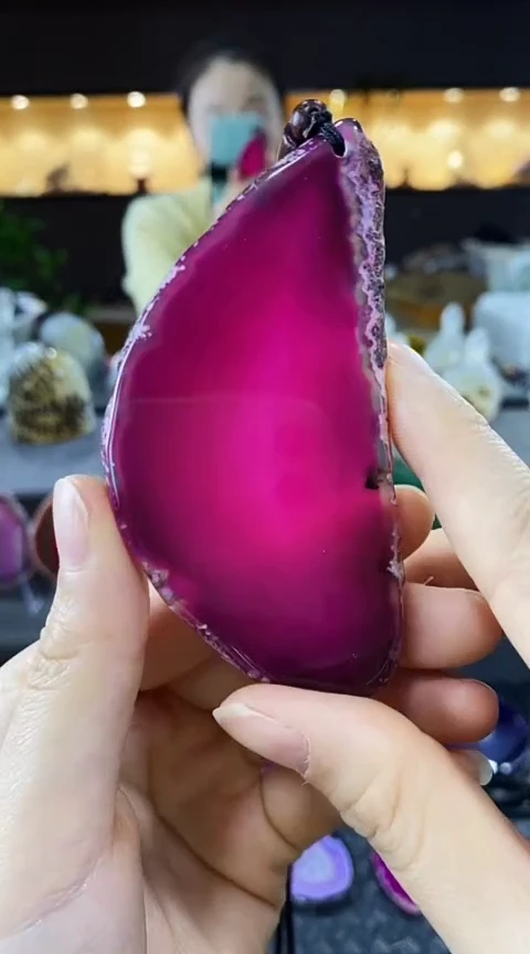 未镶嵌颈饰玛瑙/玉髓紫****量玛瑙