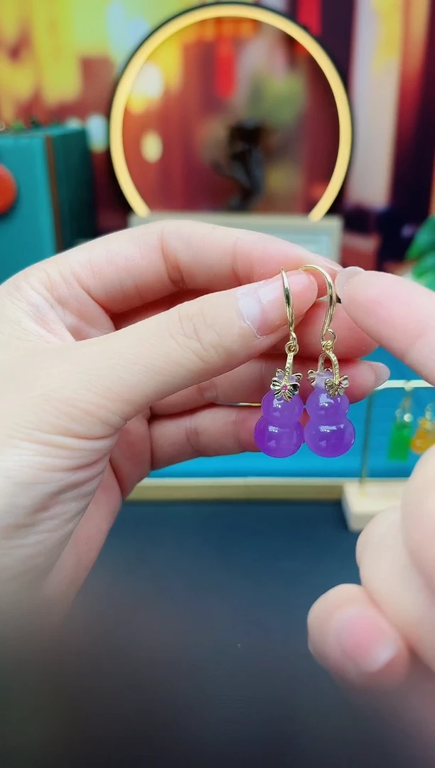 玛瑙/玉髓耳饰银S925镶嵌234