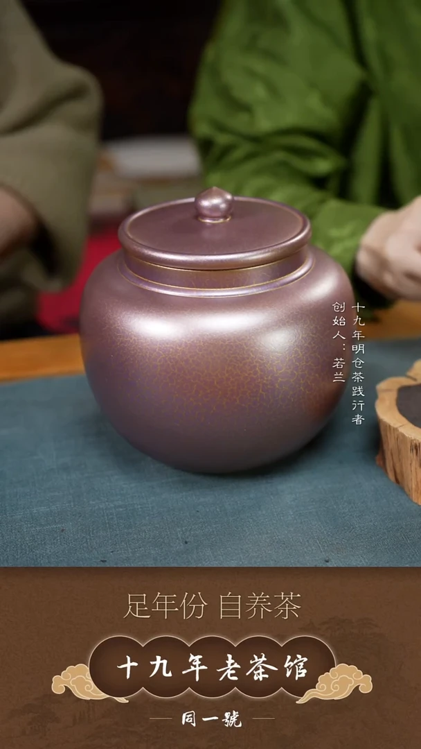 紫砂茶叶罐宜兴原矿紫砂茶叶罐+5沱宝灿