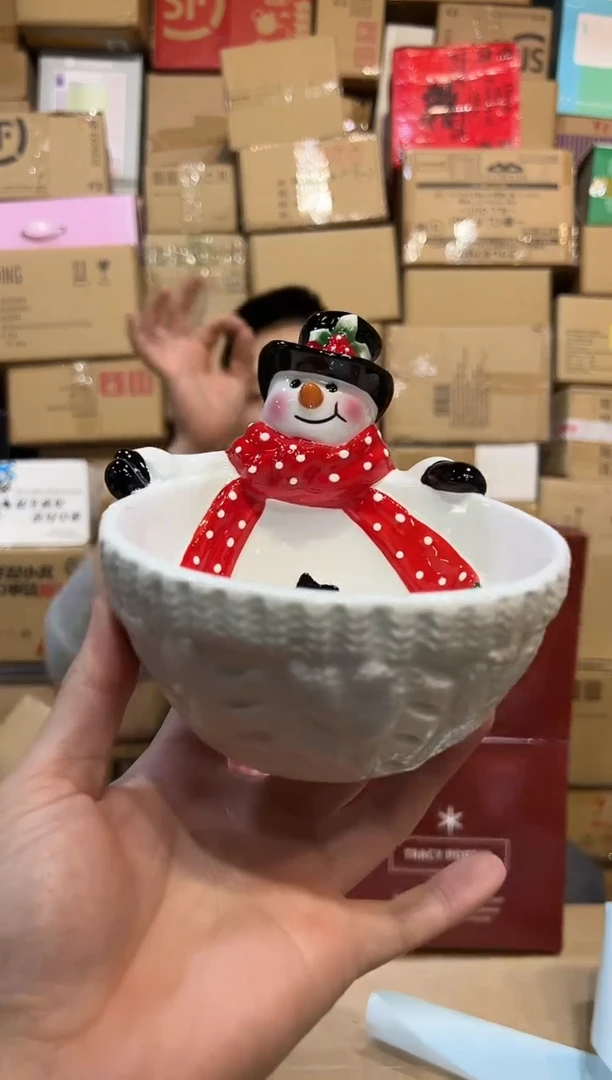 【闪购商品】杯陶瓷原盒雪人碗