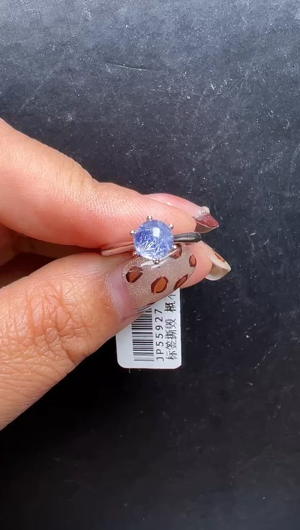 未镶嵌戒指水晶蓝线石戒指 JP55927