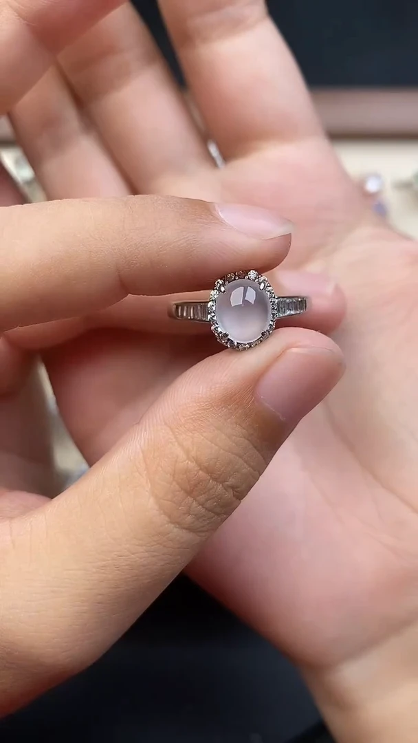 银S925镶嵌定制翡翠85955