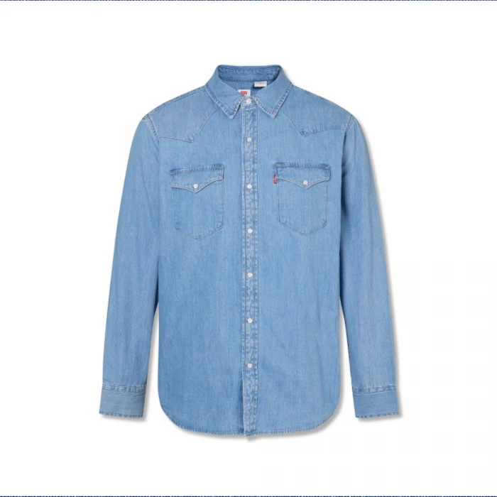 Levi's李维斯秋冬男女同款休闲牛仔衬衫时尚简约外套85745-0074