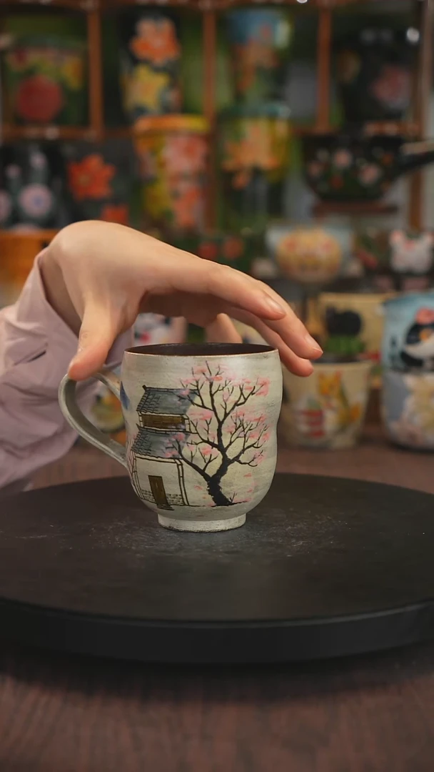 紫砂油画手绘釉下彩