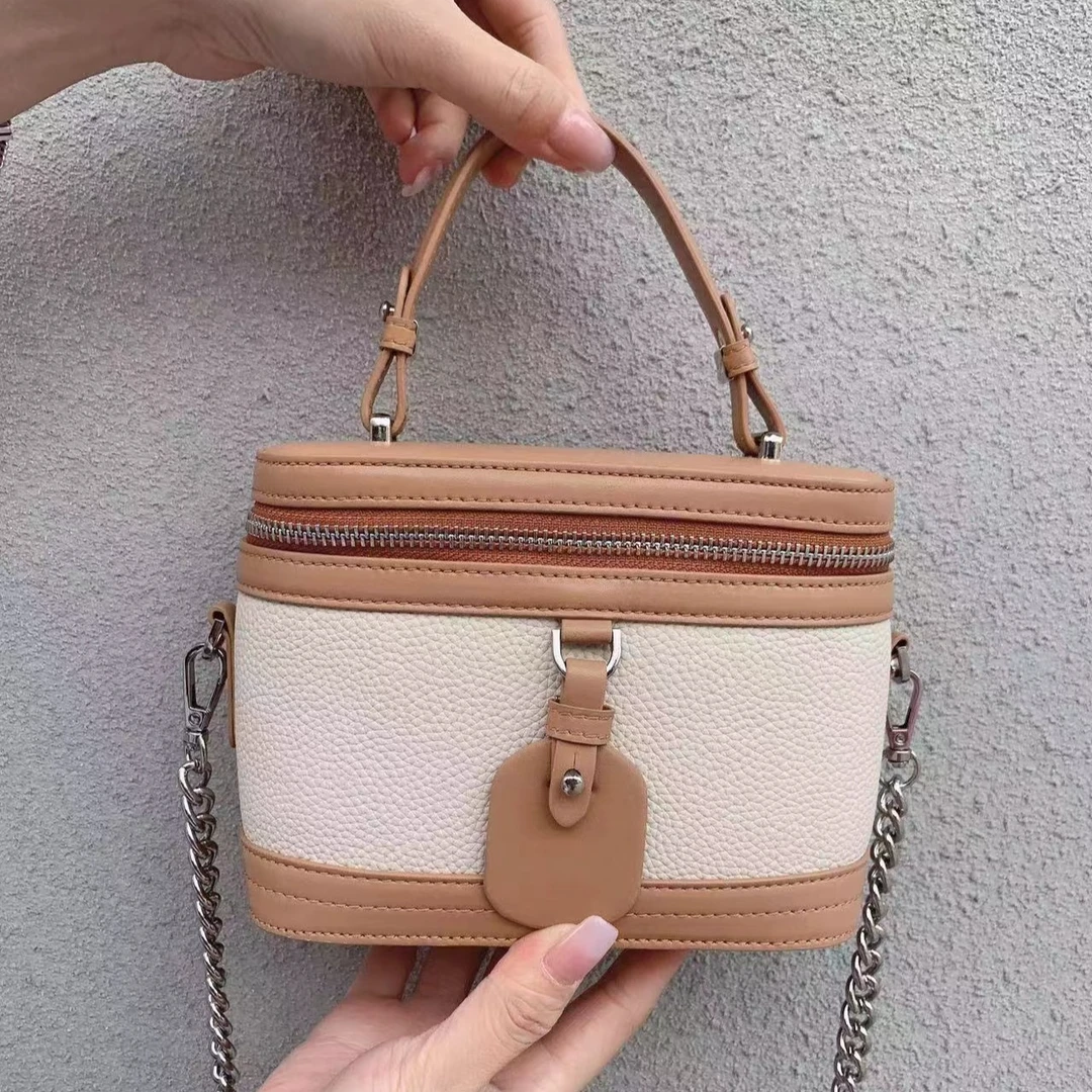 【Show Mi】SLBL-2027-米配棕-轻奢小众时尚百搭女士包包sm