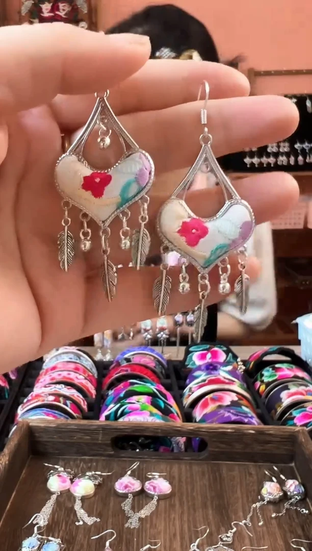 织绣艺枝独绣老绣饰品20