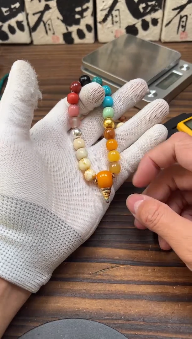 未镶嵌和田玉手饰和田玉多宝串