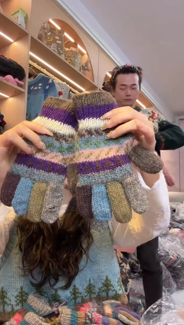 羊毛?**狂纯手工手套735