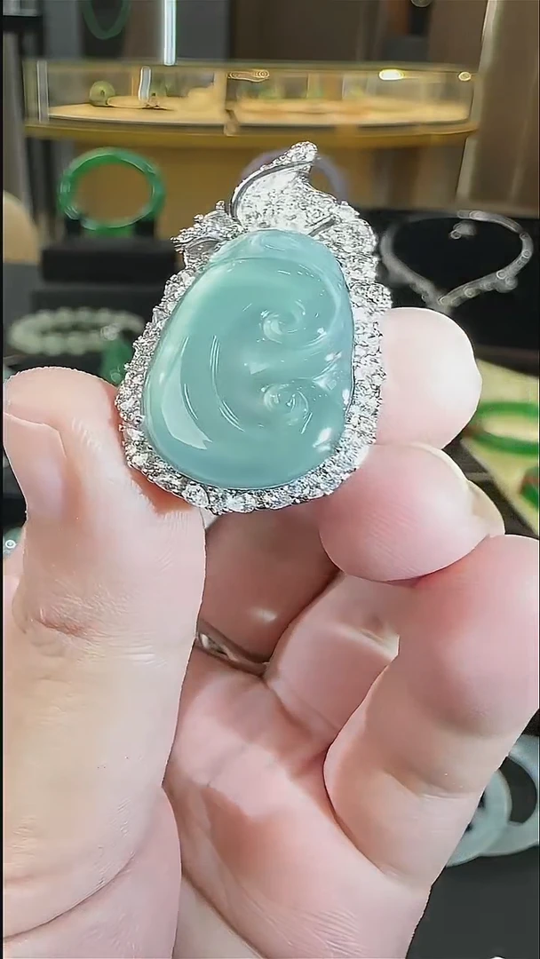 颈饰合金翡翠天然A货翡翠