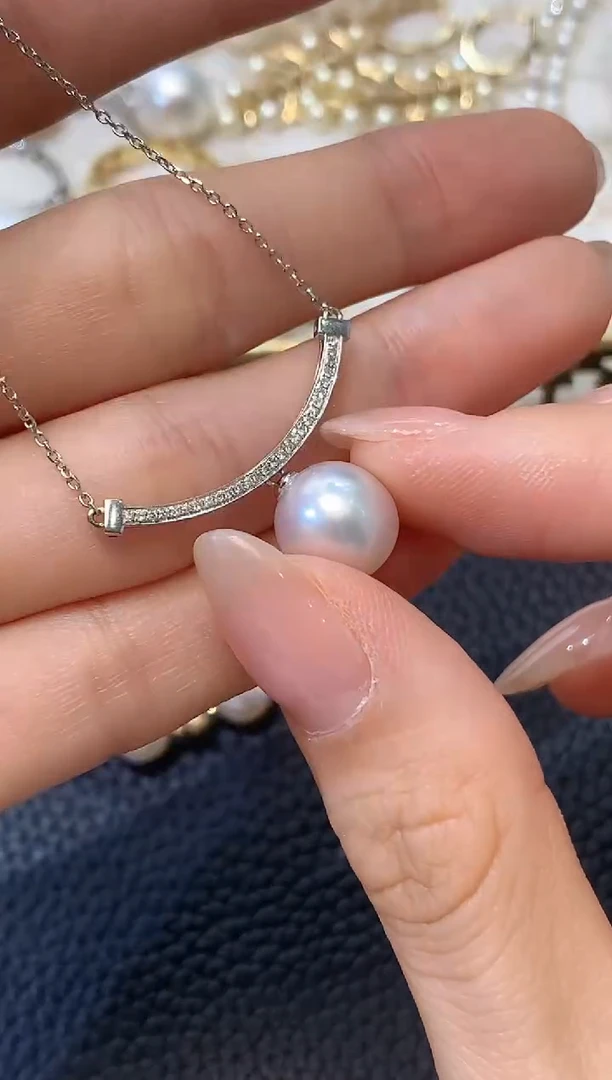 海水珍珠18K金镶嵌项链C66