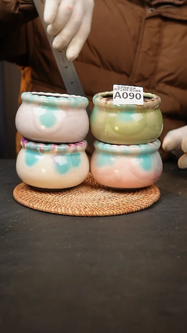 【闪购商品】瓷片090泥泥手工花盆