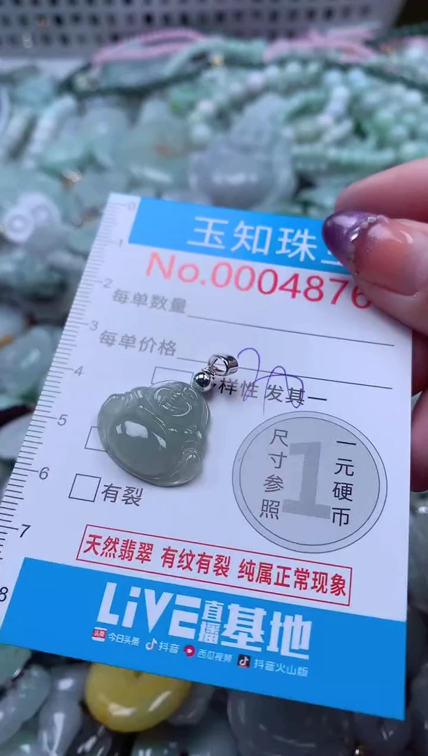 翡翠未镶嵌吊坠(不含链)4876