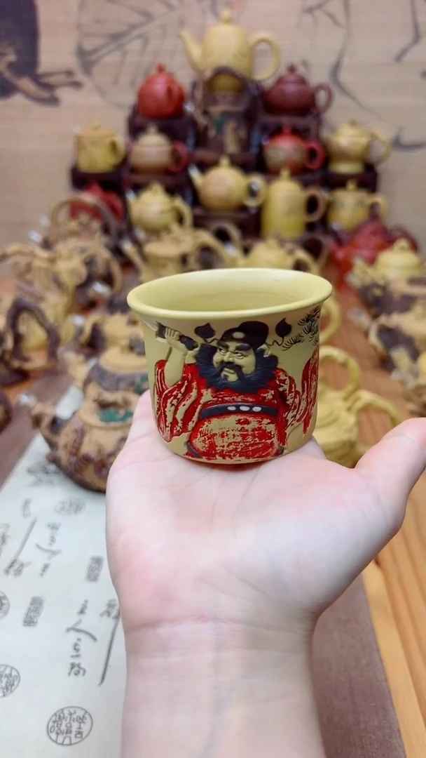 茶壶紫砂浮雕紫砂主人杯