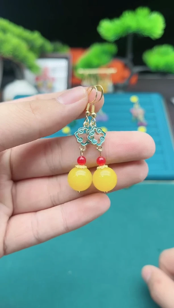 【闪购商品】玛瑙/玉髓耳钉银S925镶嵌234000