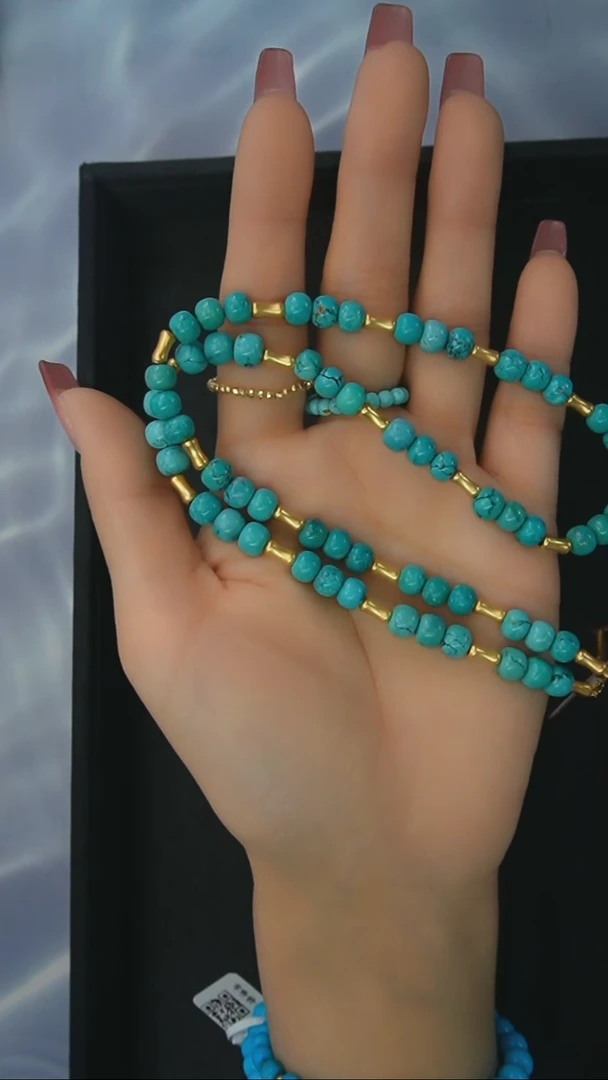 【闪购商品】绿松石项链银S925镶嵌发货一件