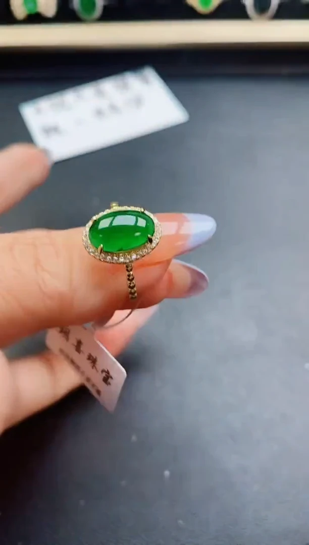 翡翠戒指银S925镶嵌321321
