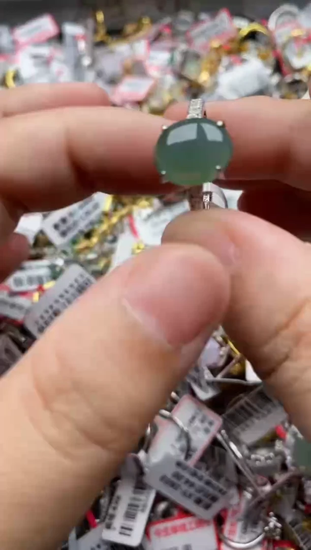 【闪购商品】翡翠戒指银S925镶嵌444444--5