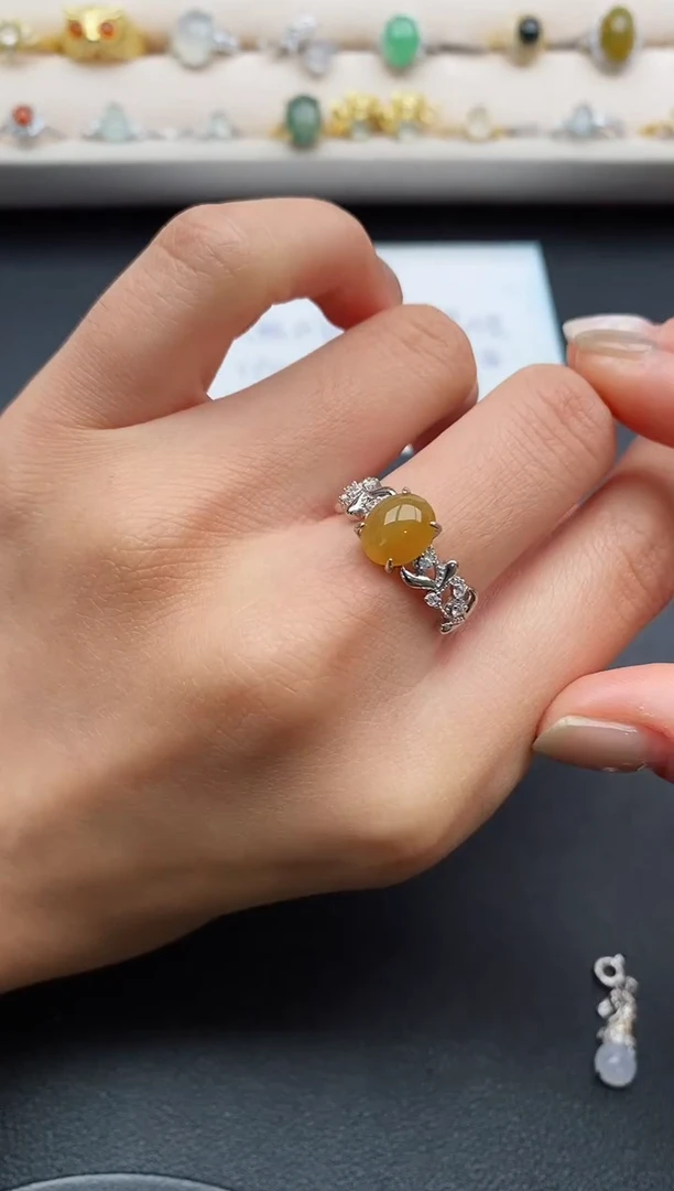 银S925镶嵌戒指翡翠111111111+9