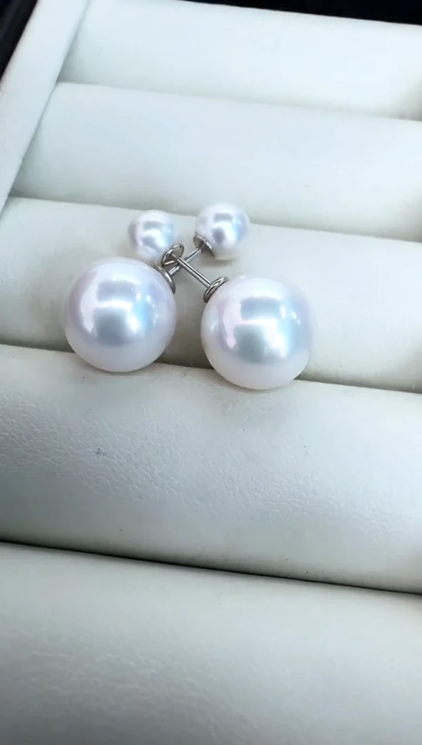 【闪购商品】淡水珍珠耳饰银S925镶嵌耳钉