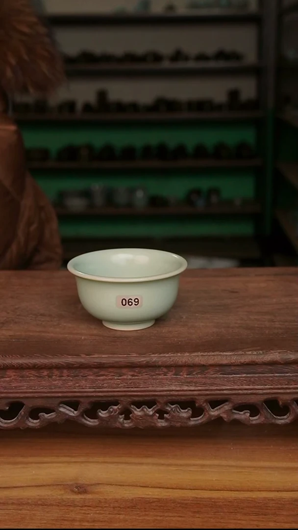 杯069号仿古大压手杯微微不完美不开片
