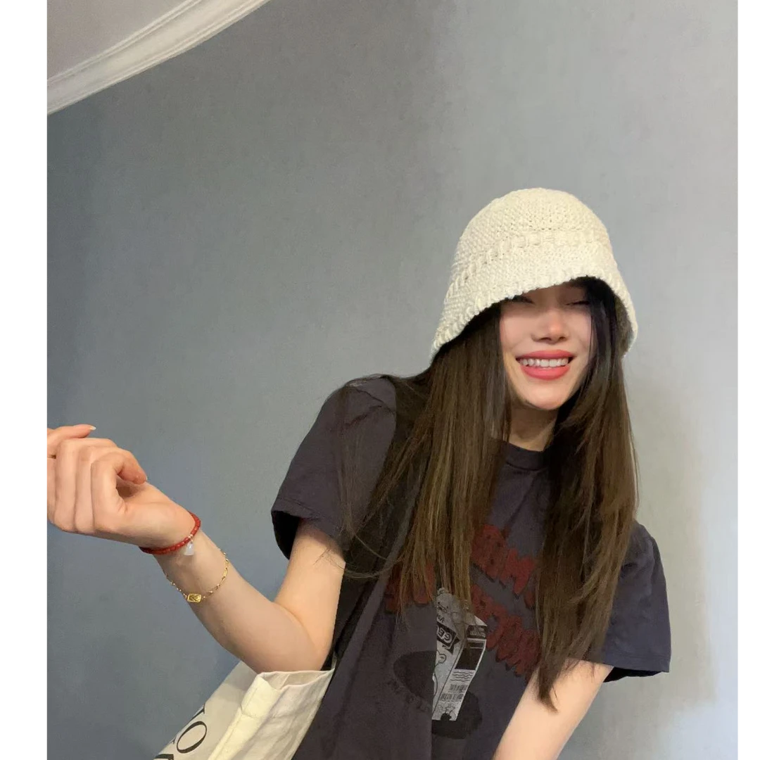 YT推荐 两色针织渔夫帽