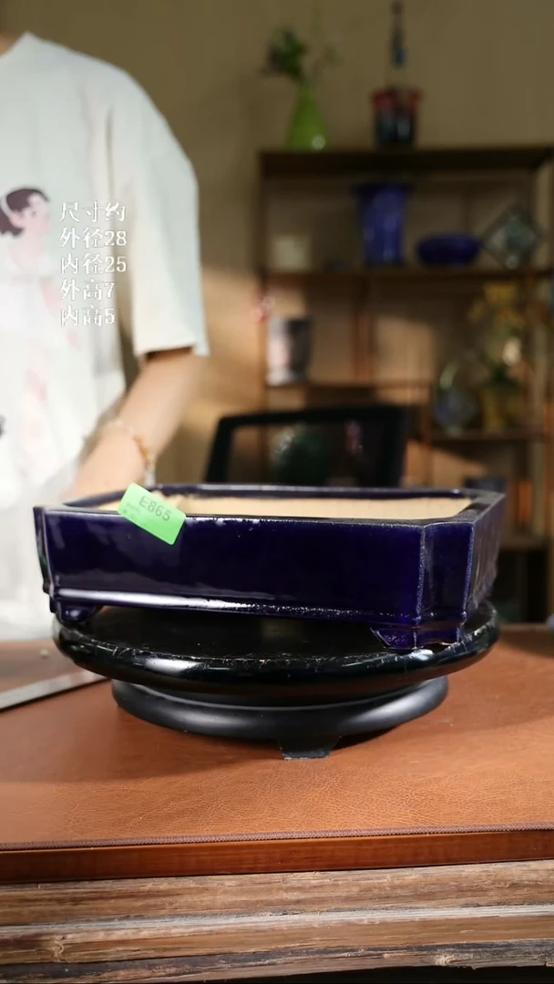 11寸倭角长方盆  865