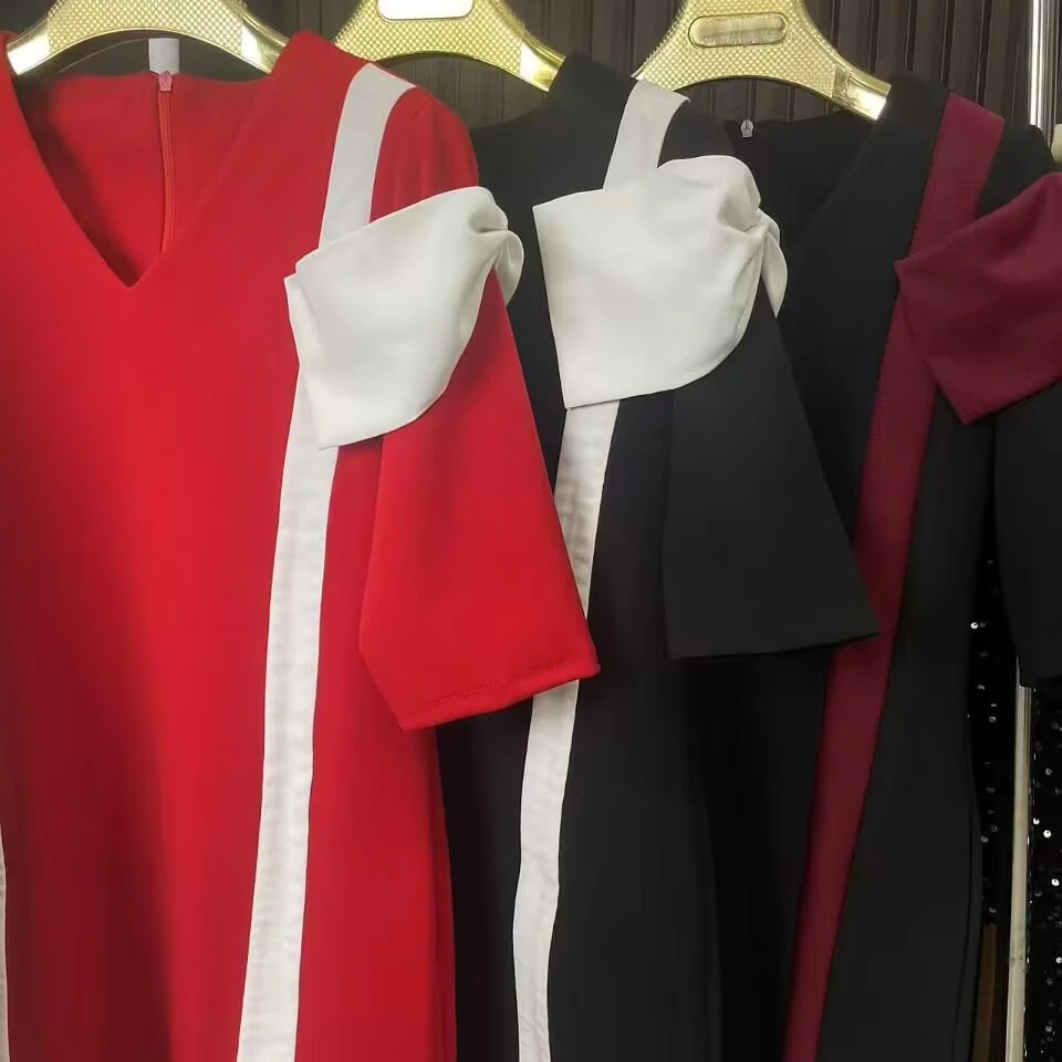 方领连衣裙女夏修身包臀裙子名媛气质订婚宴会小礼服裙高贵高级感