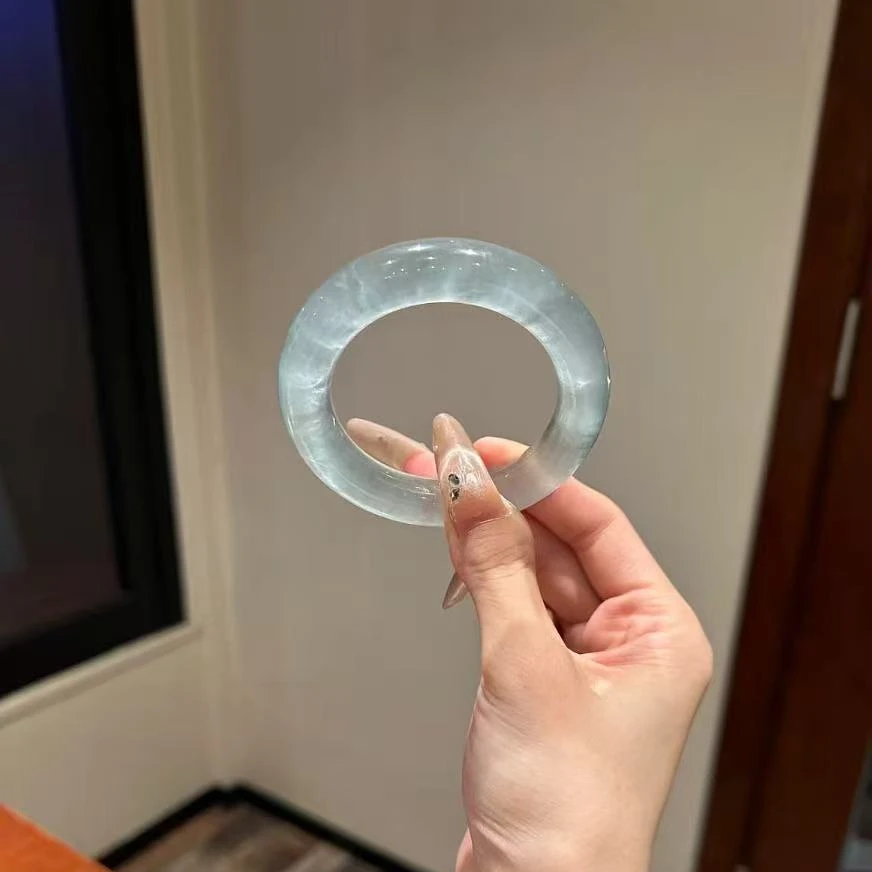 石英岩玉手镯高品质精美蓝色 白色 相似度高手镯 先检后发