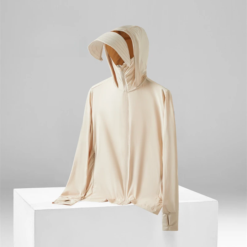 冰丝防晒衣夏季薄款外套纯色情侣款户外防紫外线钓鱼防晒服