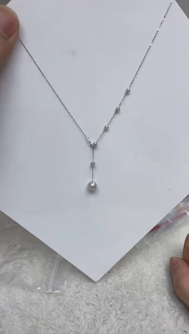颈饰18K金镶嵌海水珍珠