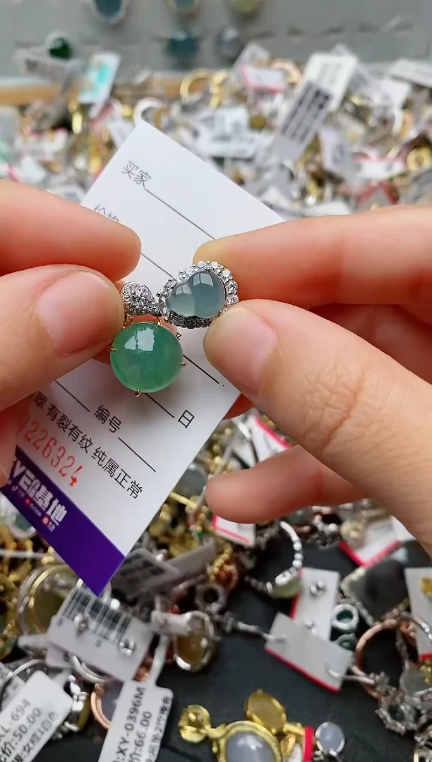 银S925镶嵌戒指翡翠.