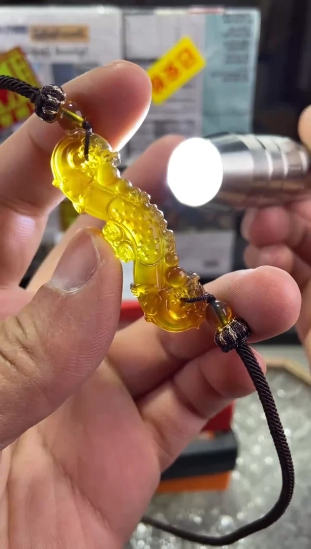 琥珀颈饰未镶嵌玉珩锁骨链