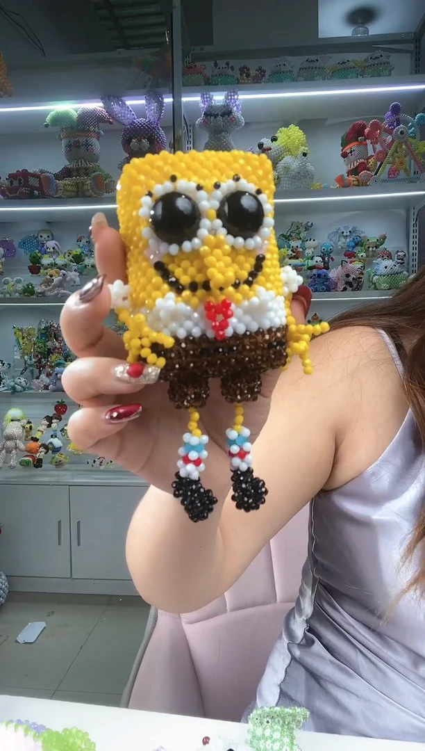 玻璃0114卡4水晶海绵宝宝材料包1套摆件