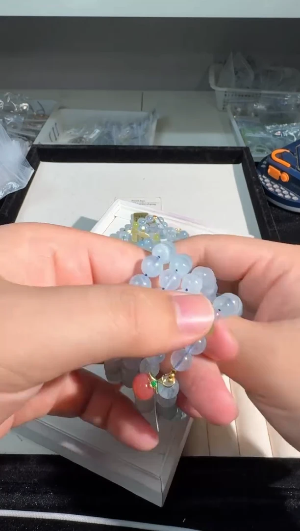 水晶手链未镶嵌T047海蓝提溜款