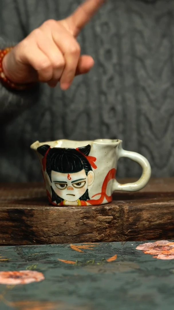 【闪购商品】杯釉下彩手工手绘同款陶器