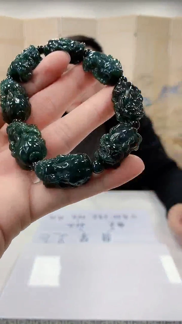 【闪购商品】定制翡翠未镶嵌5152bb-毛货手串105
