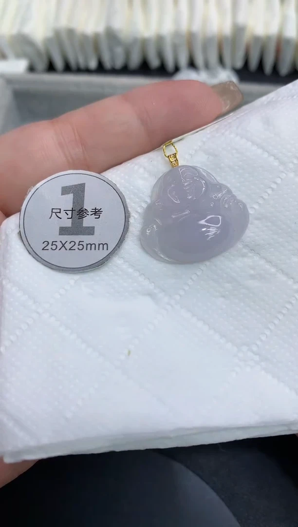 吊坠(不含链)18K金镶嵌翡翠111