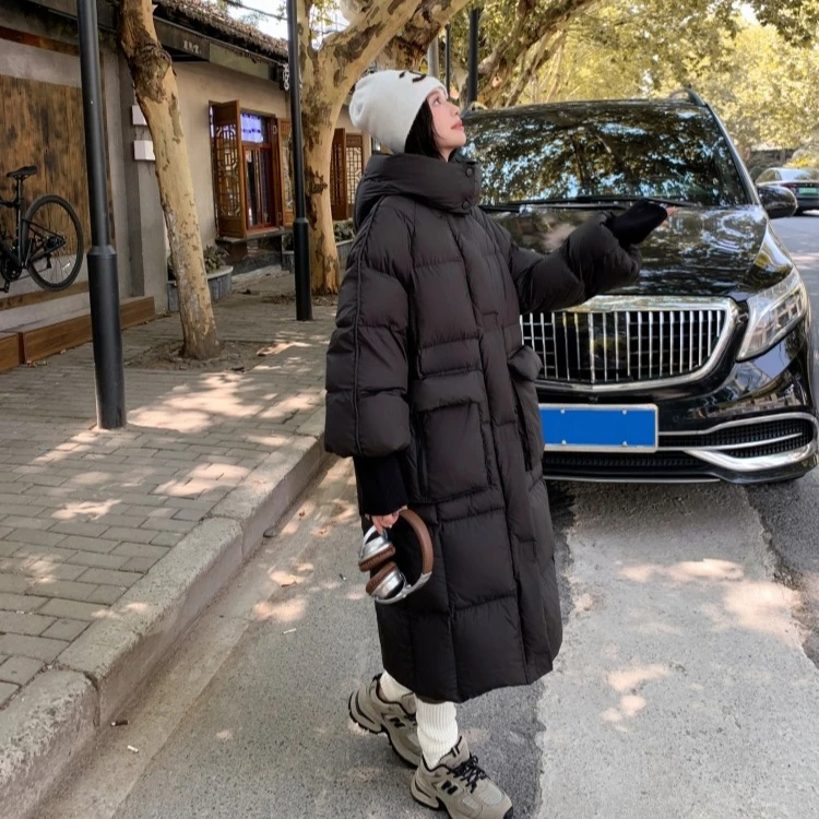 （冬日款）宽松连帽休闲加厚韩冬季时尚长款羽绒服2206