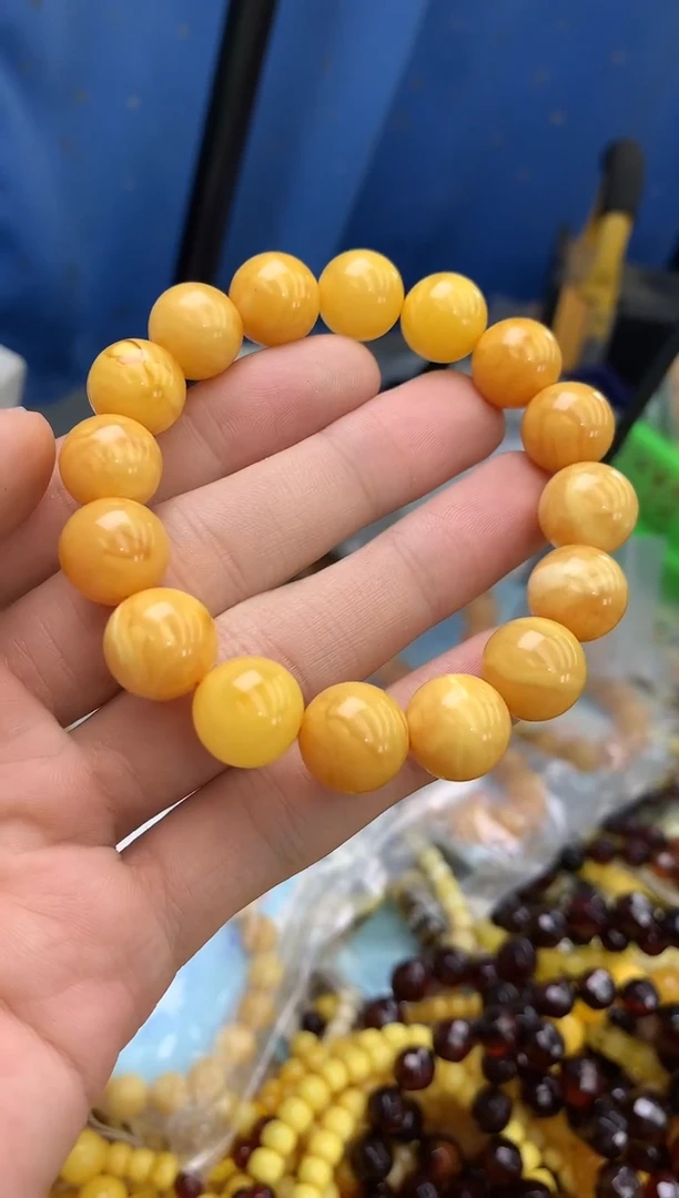 裸石蜜蜡未镶嵌手串