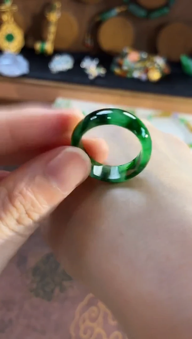 未镶嵌戒指翡翠手饰18圈