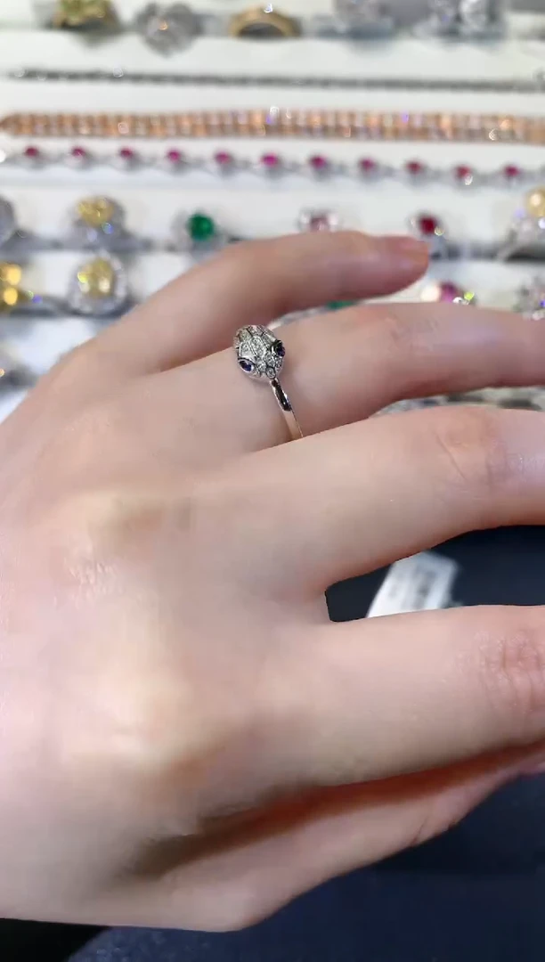 【闪购商品】蓝宝石戒指18K金镶嵌S261|2500