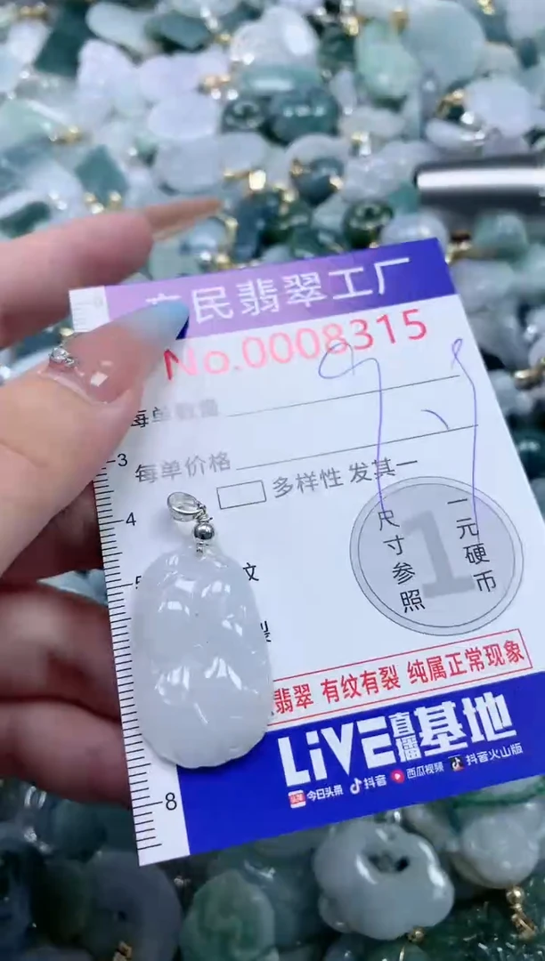 翡翠未镶嵌吊坠(不含链)8315