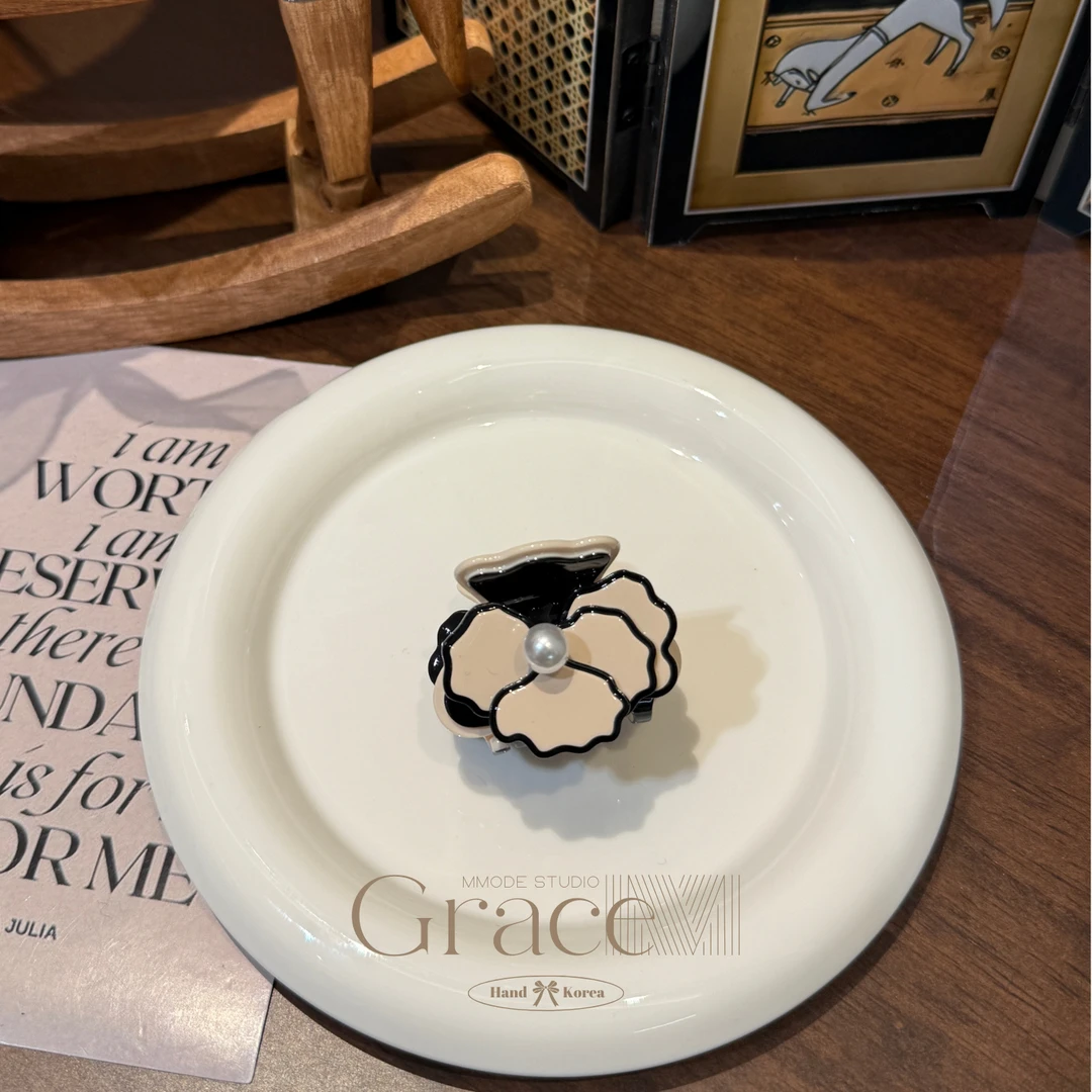 「白月光山茶」韩国25大抓夹鲨鱼夹后盘发夹