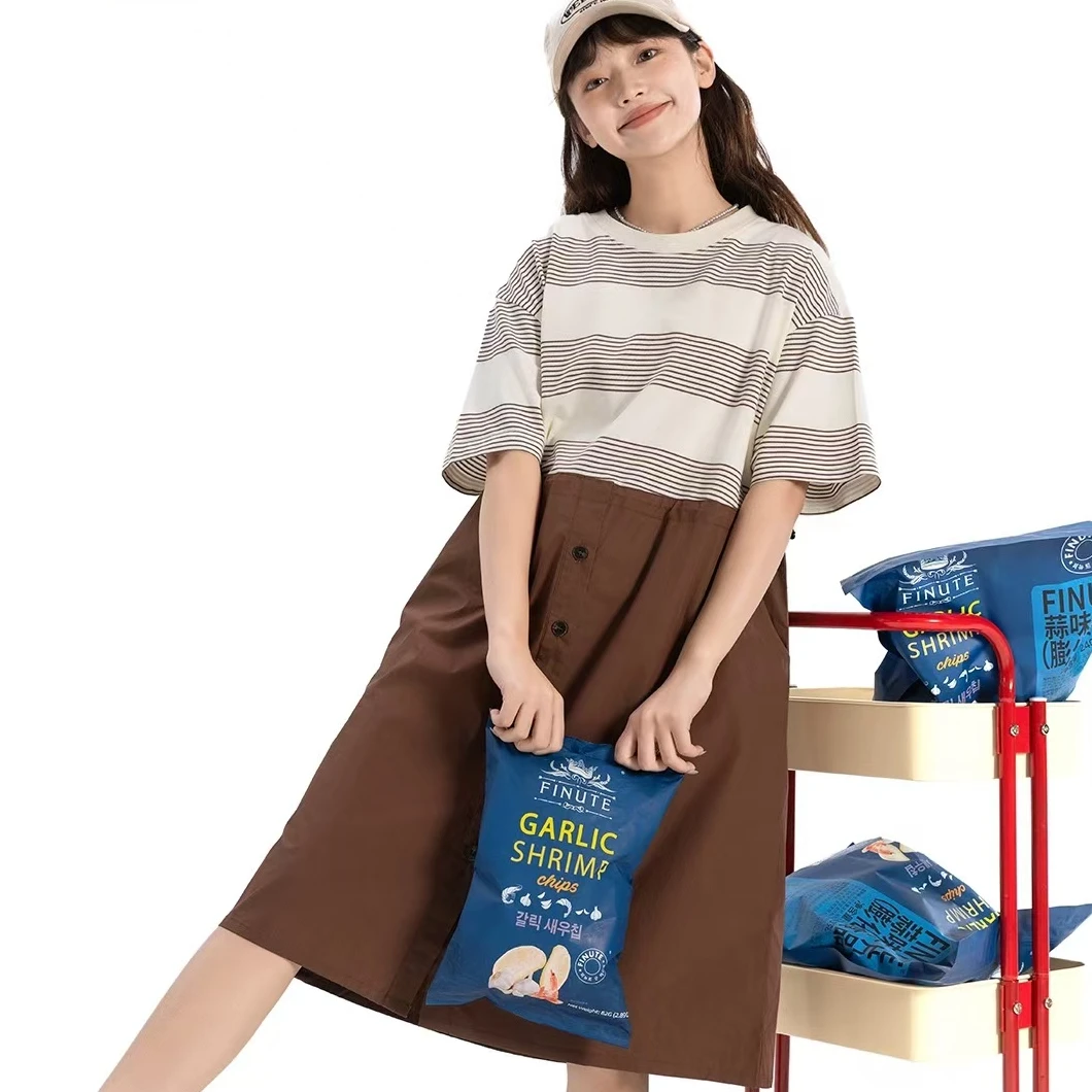 27003高端专享夏季天花板连衣裙咖色（B）