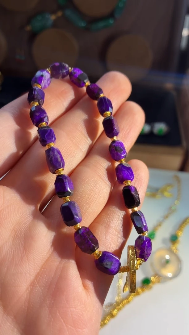 苏纪石（舒俱来）18K金镶嵌手链手链