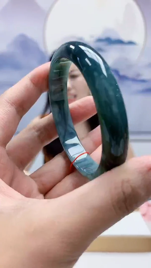 未镶嵌定制翡翠4852MM-毛货手镯（58圈）50