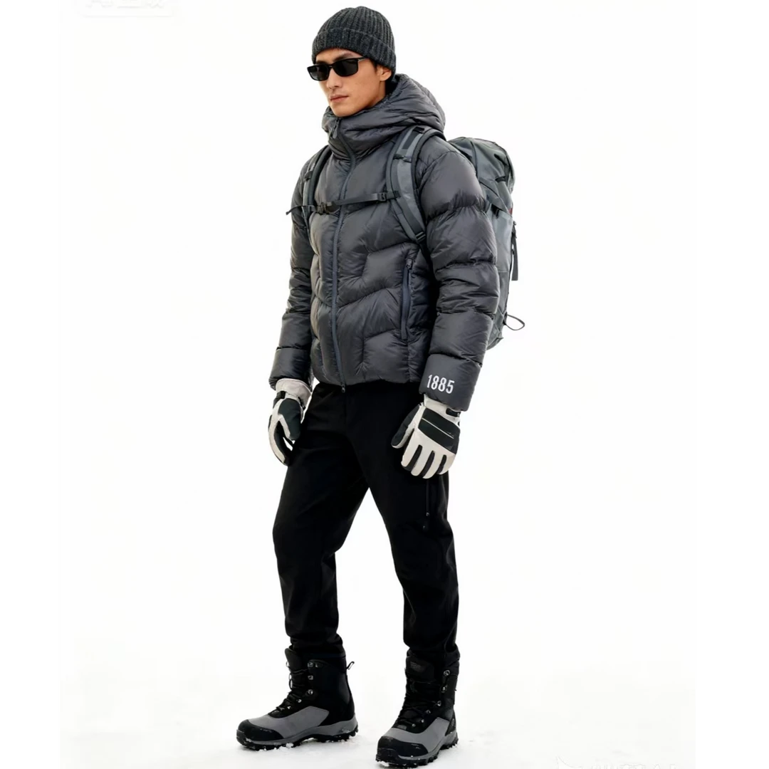 老爷车GT5000冬季加厚保暖轻量型连帽羽绒服外套户外男女同款6015