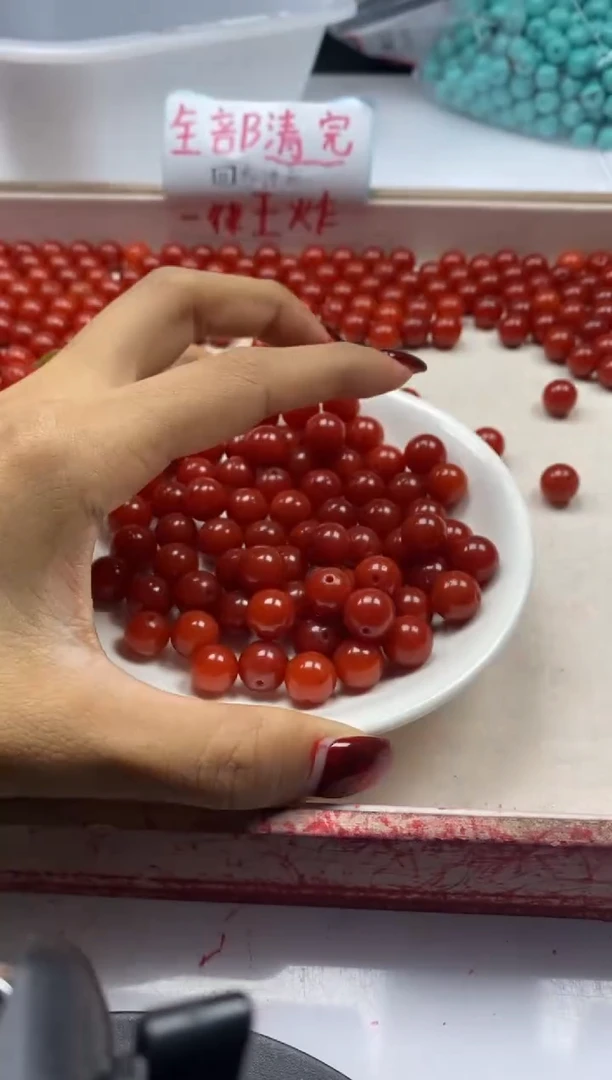 【闪购商品】玛瑙/玉髓颈饰未镶嵌w2186满肉南红10mm*20颗